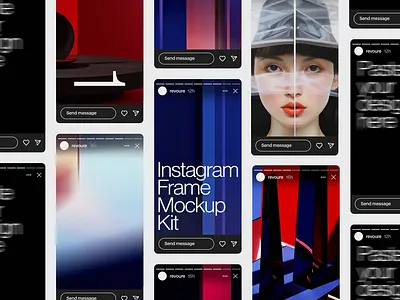 Instagram Frame Mockup Kit 2024 instagram instagram feed instagram frame mockup instagram mockup instagram post instagram profile instagram reels instagram stories instagram story instagram template social media kit social media template stories template ui