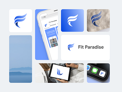 Logo for fitness application app logo brand branding design f logo fit fitness logo logo logotype ui