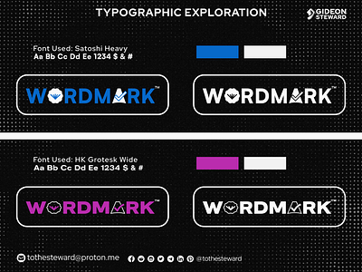 🔖WORDMARK™ Type Exploration 2024 branding dark font graphic design logo type typography