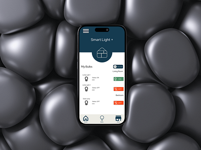 Daily UI: Day 15 ON/OFF switch (Smart Bulb App dailyui ui design