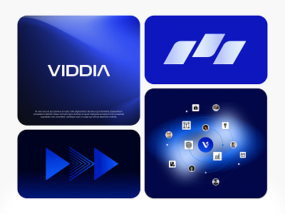 Rebrand | VIDDIA - Brand Assets blue brand branding design gradient graphic design interface logo rebrand rebranding ui ux website