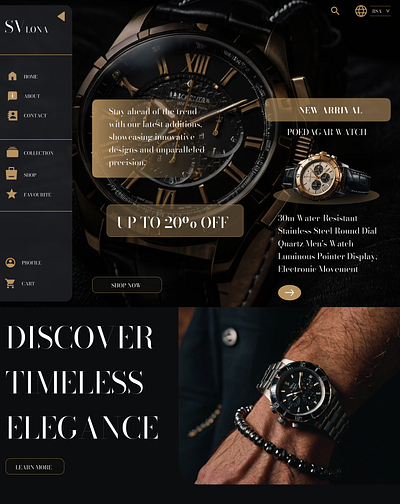 SV Lona Watch Store Website app design store ui ux watch web design website