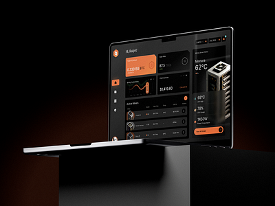QuarryBit | Cloud-based Bitcoin Mining Dashboard bitcoin blockchain cryptocurency dashboard desktop figma fintech minery ux design uxui web design