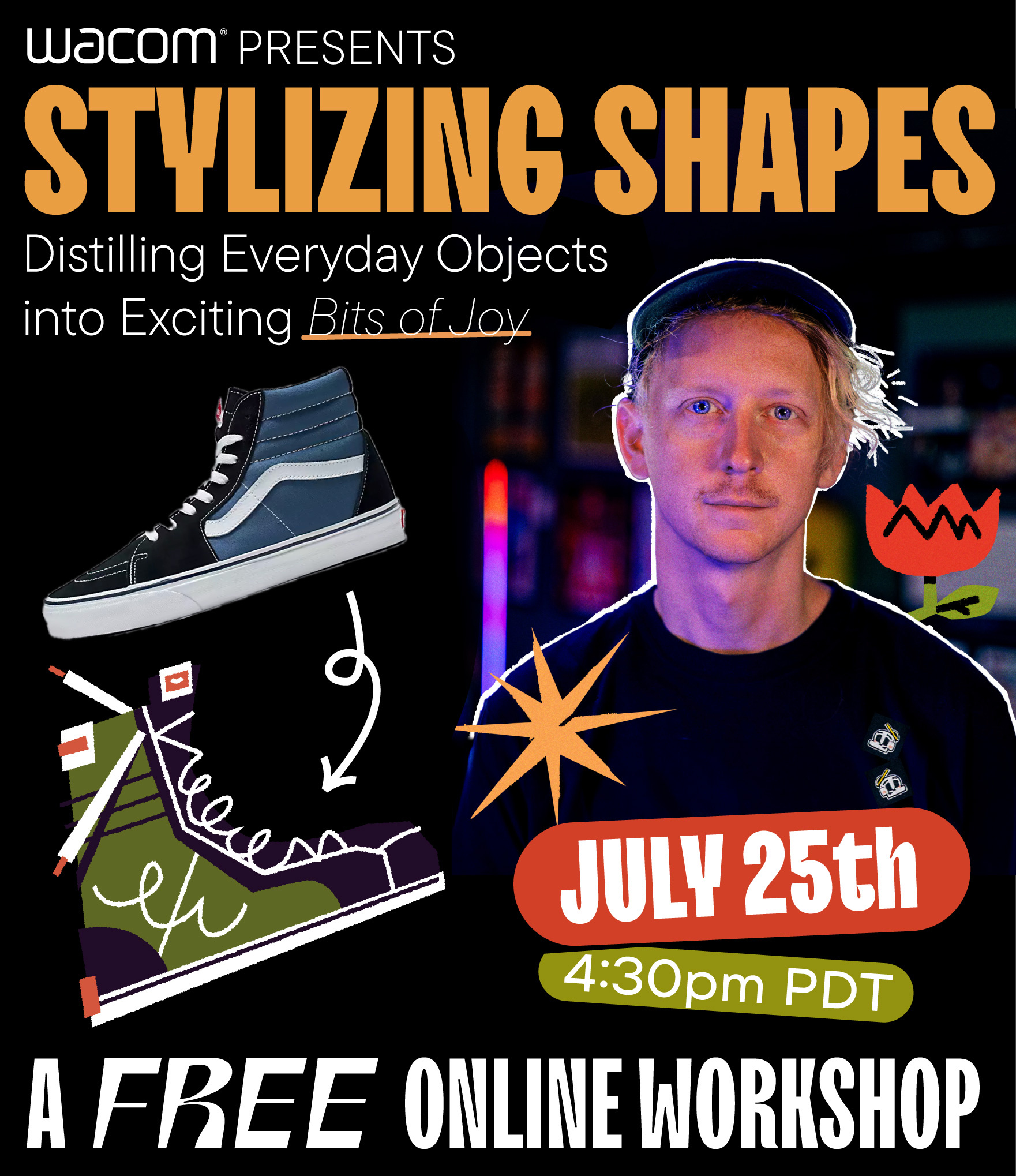 Wacom Workshop Online boston character character design design illustration illustrator simple sneaker vector wacom