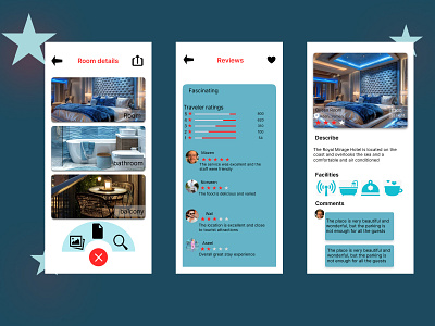 Hotel room details ui ux