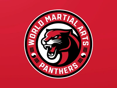 Panthers Badge Logo | Sports Design badge badge logo branding dasedesigns design icon identity design illustration logo mark martial arts mascot mascot logo mma panther panthers sports sports logo