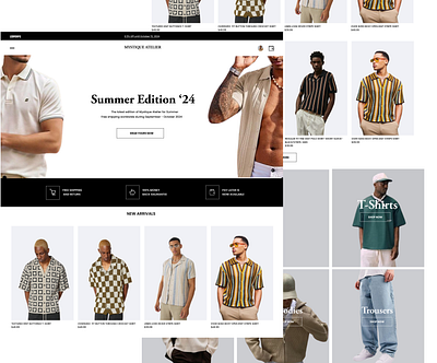 Mystique Atelier-Fashion store Landing page 👕 branding design graphic design illustration typography ui ux