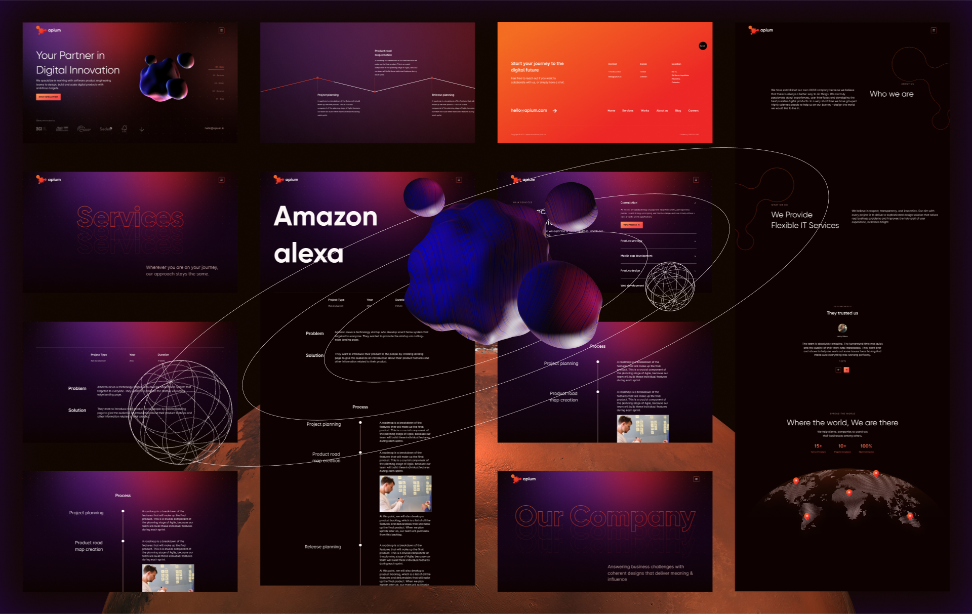 Startup Portifolio Design [ APIUM.IO] animation apium.io startup ladning page webdesign