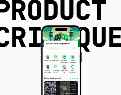 Haji Pintar - Product Critique android app critique design haji kabah mekah official pintar product redesign religius ui uidesign ux