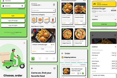 QuickSlice - Food Delivery Mobile App application apps branding burger design food food delivery interface layout menu order satisfaction ui ux