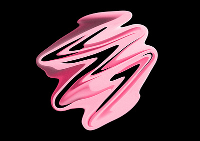 Dribbble Gum 3d graphic design logo pink sticky