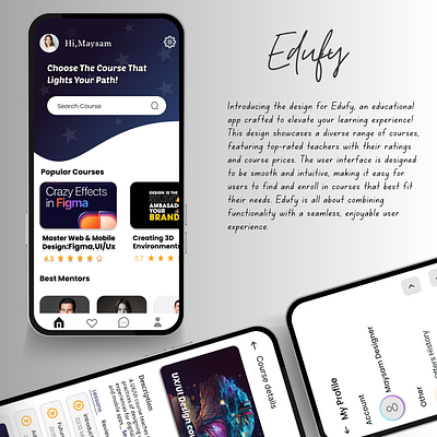 Edufy figma grafic design mobile app design ui ux web design