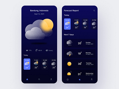 Weather App Design cloud cloudy dark mode dribbble illustration ios mobile app rainy sunny ui ui design uiux user experience user interface ux weather