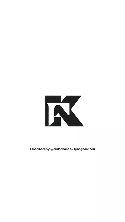 modern FK KF monogram typography ready-made logo for sale anhdodes branding design illustration logo logo design logo designer logodesign minimalist logo minimalist logo design ui