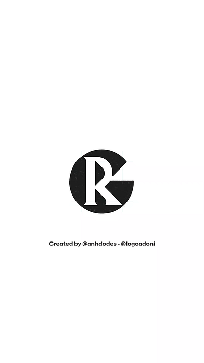 Iconic GR RG monogram typography ready-made logo for sale anhdodes branding design illustration logo logo design logo designer logodesign minimalist logo minimalist logo design ui