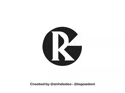 Iconic GR RG monogram typography ready-made logo for sale anhdodes branding design illustration logo logo design logo designer logodesign minimalist logo minimalist logo design ui