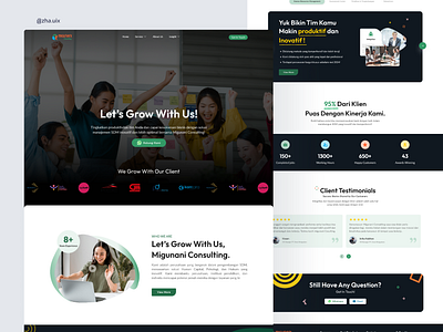 Megunani Consultant Landing Page - Consultancy Website consultant design homepage landing page law ui uiux ux web webs website