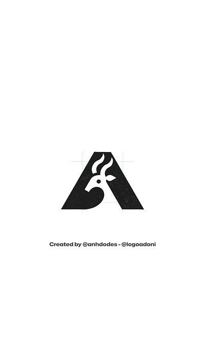 Letter A antelope deer typography ready-made logo for sale anhdodes branding design illustration logo logo design logo designer logodesign minimalist logo minimalist logo design