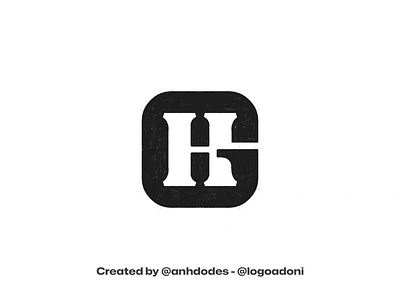 Solid GH HG monogram typography ready-made logo for sale anhdodes branding design illustration logo logo design logo designer logodesign minimalist logo minimalist logo design