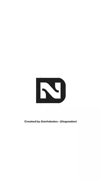 Bold DN ND typography monogram ready-made logo for sale anhdodes branding design illustration logo logo design logo designer logodesign minimalist logo minimalist logo design