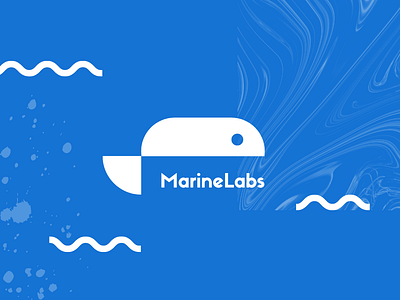 MarineLabs branding collage colour design fish geometry glassmorph illustration lab logo logotype marine minimal pattern redesign research shadow texture type wall