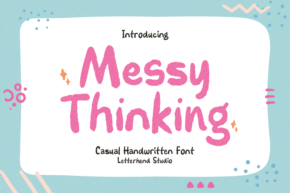 Messy Thinking Handwritten freebies title font