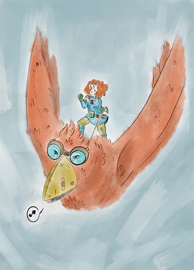 Domar el viento anime art bird comic historieta illustrarion manga miyazaki nausicaa procreate