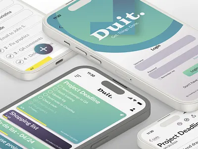 Duit. app branding design graphic design logo mockups typography ui ux