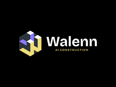 Walenn 3d ai branding character construction design graphic design icon logo logodesign logomark motion graphics symbol vector w wlogo