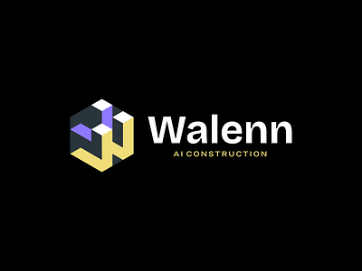 Walenn 3d ai branding character construction design graphic design icon logo logodesign logomark motion graphics symbol vector w wlogo