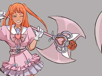 Magical girl reference sheet anime character design concept art gijinka magical girl