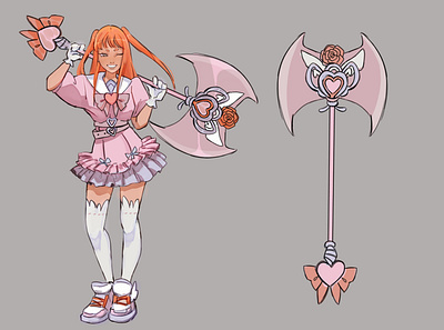 Magical girl reference sheet anime character design concept art gijinka magical girl