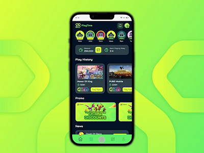 UI Game Launcher Mobile App prototype ui ui game ui game launcher ui mobile app