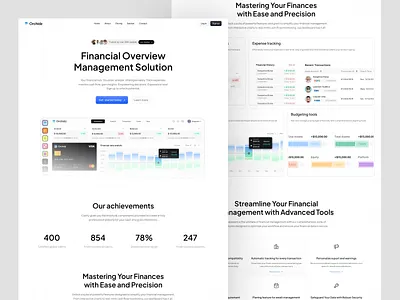 Orchidz - Finance Management Landing Page bank banking clean finance finance landing page financial website fintech fintech landing page fintech website design landing page money money management personal finance saas saas web platform ui uiux ux web design website