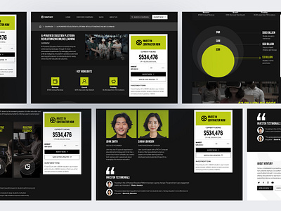 Ventury - Crowdfund Campaign Details Page brand identity branding campaign campaign detail charity crowdfund crowdfunding design donate donation app financial hero investment landing page minimalist product design ui ux web design website