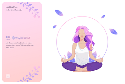 Open Your Heart | Landing Page concept design design figma landing page meditation ui ux web design