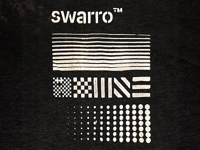 Swarro Test Print (1) discharge ink graphic design lines screen print silkscreen test