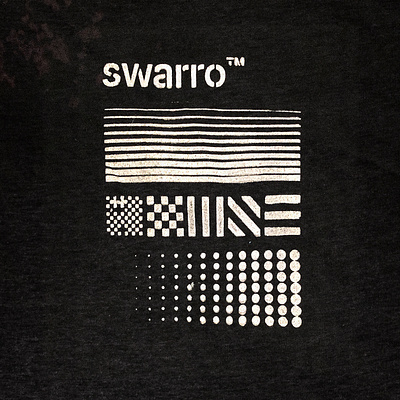 Swarro Test Print (1) discharge ink graphic design lines screen print silkscreen test