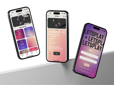 Come on! Letsplay! app branding design graphic design mockups product design typography ui ux design