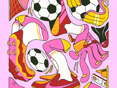 Football character illustration color euro 2024 football illustration line illustration olympics soccer sports sports illustration