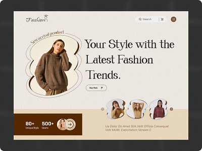 Fashion - e-commerce Landing Page design cloth store clothing company design e commerce landing page ecommerce fashion fashion website homepage interface design landing landing page landing page design lookbook page product trendy ui uiux webdesign website