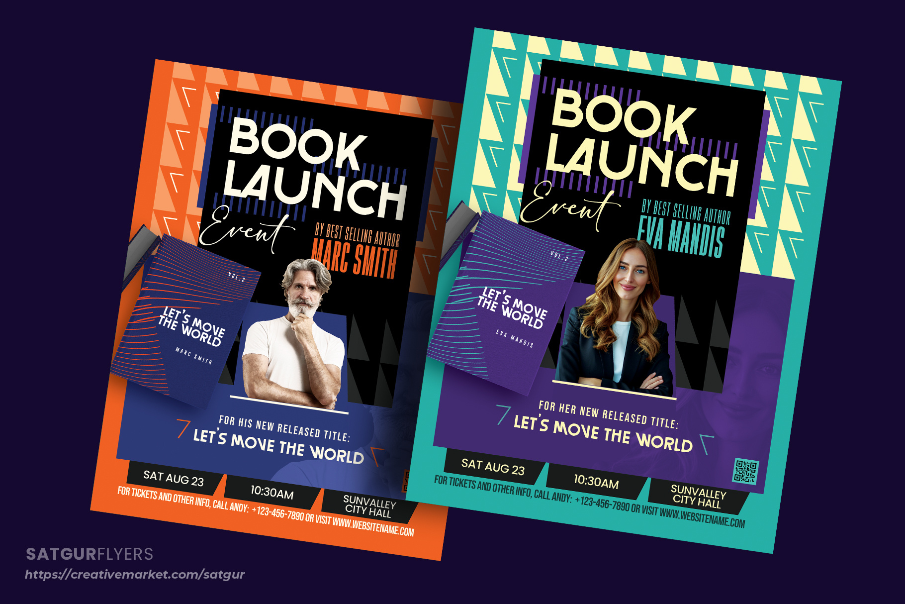 Book Launch Event Flyer Template advertisement artistic book author book launch event book marketing branding colourful creative design flyer geometric shapes illustration invitation layout magazine ad photoshop poster promotional design publisher template