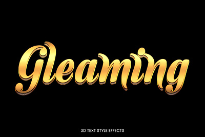 3D Text Style Effects 3d 3d text effect 3d text style branding glowing effects golden effects logo