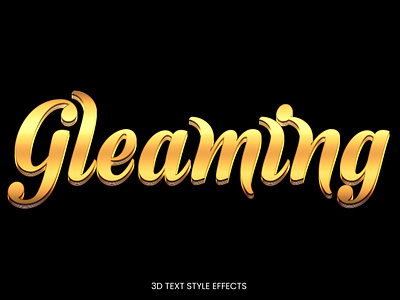 3D Text Style Effects 3d 3d text effect 3d text style branding glowing effects golden effects logo