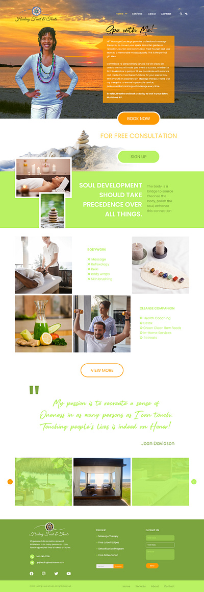 UI Design | Landing Page healthandwellness