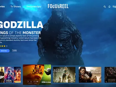 GODZILLA | Landing Page | UX&UI Design graphic design landing page movie movie page page ui ux ux design website