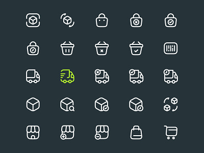Delivery Icons Pack branding delivery design graphic design icon icon design icon pack icon set icons icons pack icons set illustration shop ui