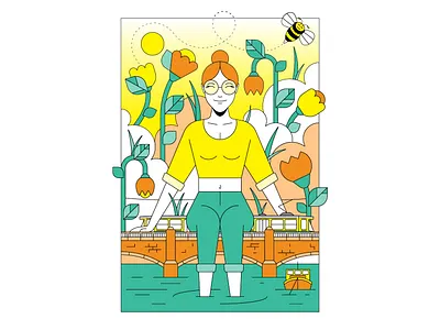 The Pedestrian arts centre boat bridge city flowers girl hay fever melbourne pedestrian swanston street tram