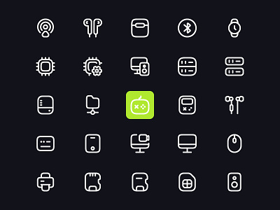 Device Icons Pack branding design device icon electronic icon gadget icon graphic design icon icon design icon pack icon set icons icons pack icons set illustration logo ui