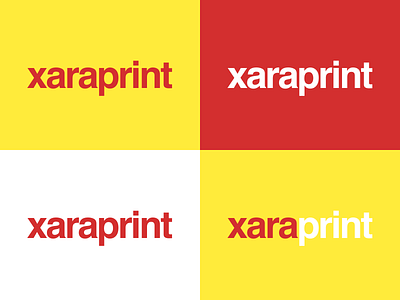 Xaraprint logo branding graphic design logo logo design print logo